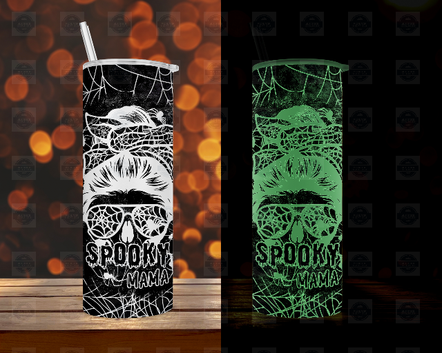 🎃 Glow-in-the-Dark Halloween Tumbler with Straw
